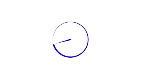 Blue loading circle indicator animation rotates smoothly on white background Stock Footage 334829650