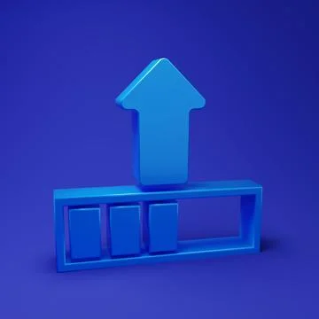 Blue Loading icon isolated on blue background. Upload in progress. Progress.. Stock Illustration
