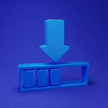 Blue Loading icon isolated on blue background. Download in progress. Progre.. Stock Photos