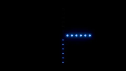 Blue loading lines or neon loading dots 3d render. HUD element or vj loop for 動画素材 300277193