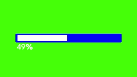  Blue Loading Progress Bar on Green Screen Seamless Loop Animation Stock Footage 341601543