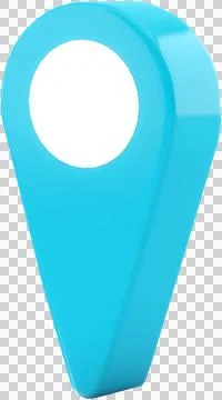 Blue location icon Stock Photos