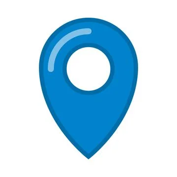 Blue location pin Stock Illustration