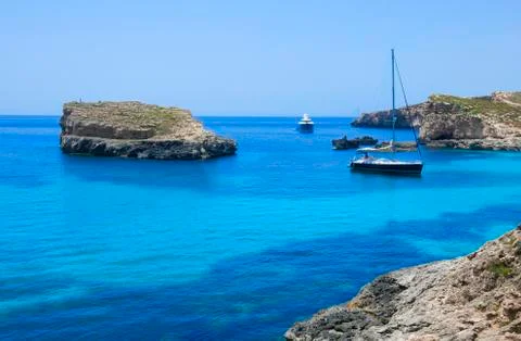 Blue Logoon of Malta Stock Photos
