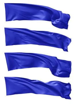 Blue long flags set Illustrazione stock