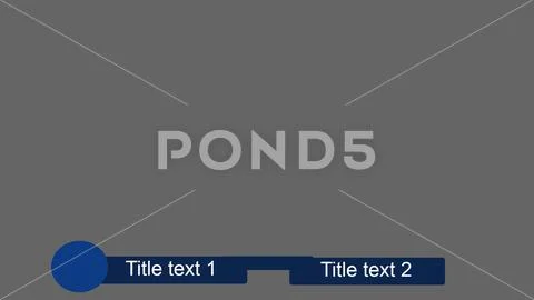 Blue long lower third with 2 text options PSD-Vorlage