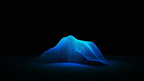 Blue Loopable Abstract Triangular Waves Video stock 87531371