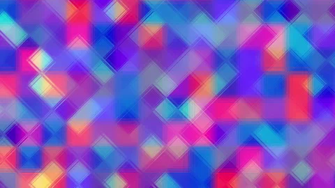 Blue loopable geometric mosaic pattern background animation, overlapping squares Stock Footage 347514928