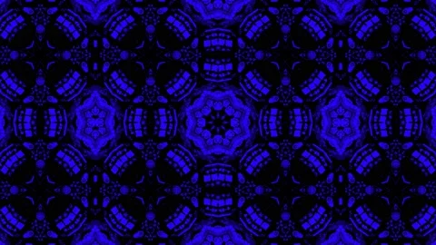 Blue Loopable Kaleidoscope Backgound Stock Footage 141132512