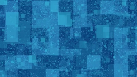 Blue loopable pixelated abstract background, digital squares, glitch error Stock Footage 331685035