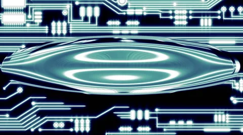 Blue Looping Circuit Board Tech Abstract with ocular effect Stock Footage 40975333