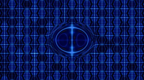 Blue Looping Hexagon Tech Abstract with ocular effect 動画素材 41003423
