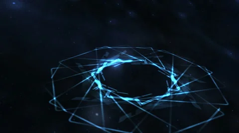 Blue Looping Technical Abstract Array Stock Footage 41110277