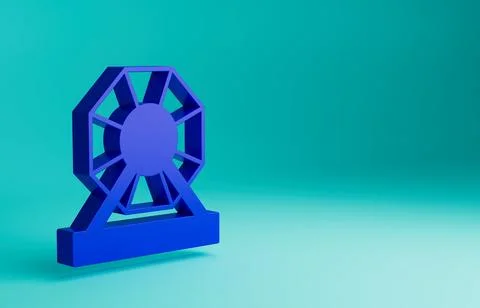 Blue Lottery machine icon isolated on blue background. Lotto bingo game of luck Stock Illustration