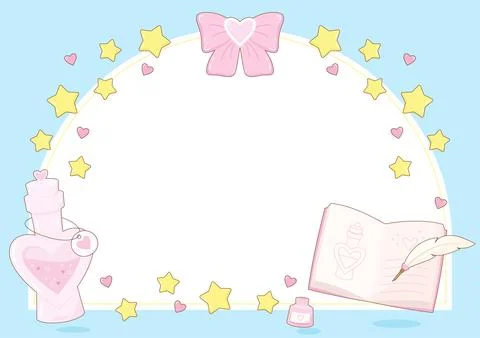 Blue love potion class frame 2 Stock Illustration