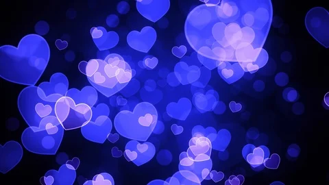 Blue Loving Hearts Stock-Footage 97429446