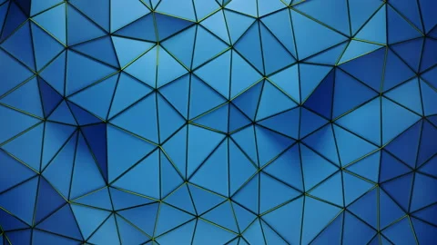 Blue low poly background 3D render seaml... | Stock Video | Pond5