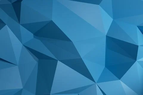 Blue low poly background 3d render color Stock Illustration