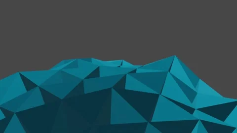 Blue low poly changing surface as popular environment. Blue polygonal geometric Stock Footage 232255431