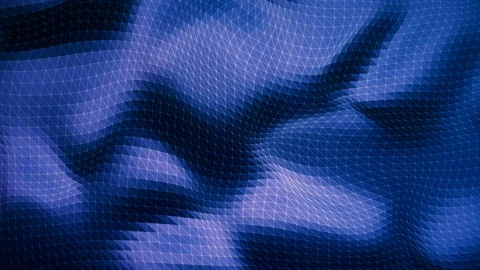 Blue low poly cloth surface retro future background loop Video stock 135073142