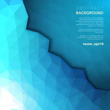 Blue low poly geometric background. Ilustración de archivo