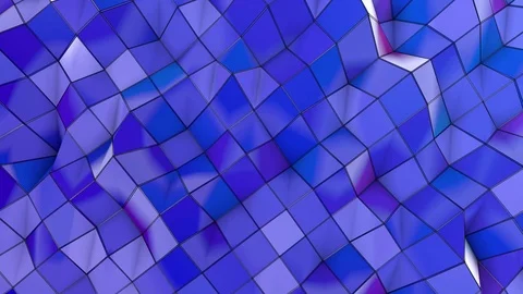 The blue low poly plane is slowly deformed. animated abstraction screensaver. 3d Stock-Footage 123627587