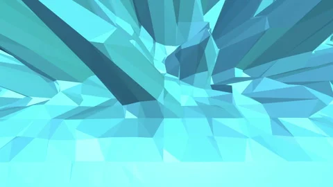 Blue low poly shifting surface Stock Footage 85670792