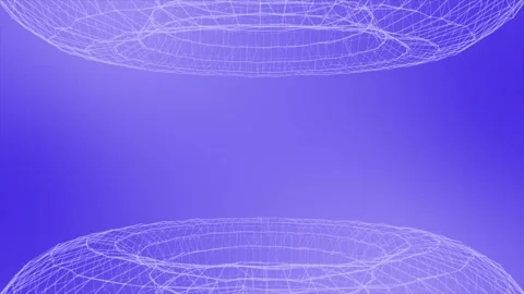 Blue low poly torus shapes empty podium professional background Stock Footage 302560523