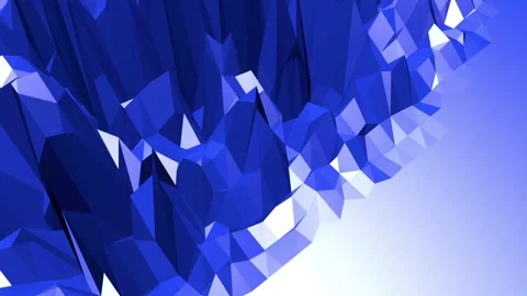 Blue low poly transforming Stock Footage 85670845