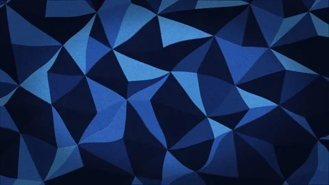 Blue low poly triangular geometric motion graphic background loop Stock Footage 346540114