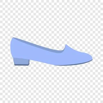 Blue low shoe icon, flat style Stockillustratie