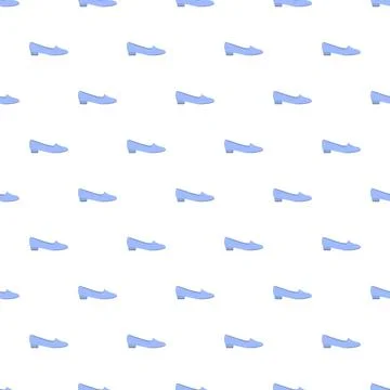 Blue low shoe pattern seamless イラスト素材