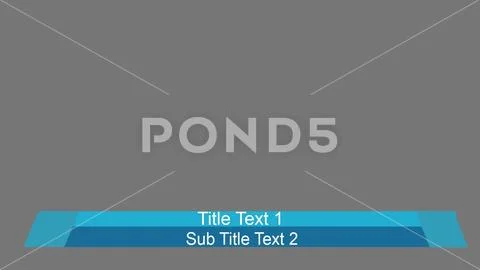 Blue lower third with 2 text options PSD-Vorlage