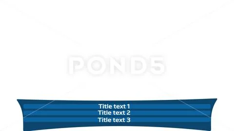 Blue lower third 3 text options PSD-Vorlage