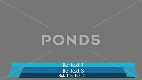 Blue lower third with 3 text options PSD-Vorlage