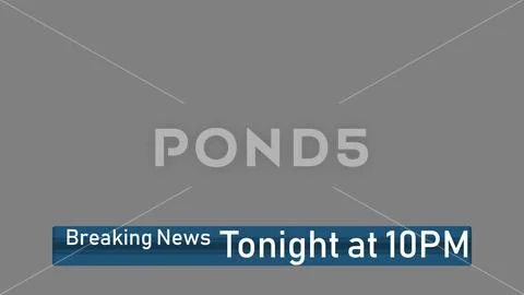 Blue Lower third breaking news template with two text options PSD Template