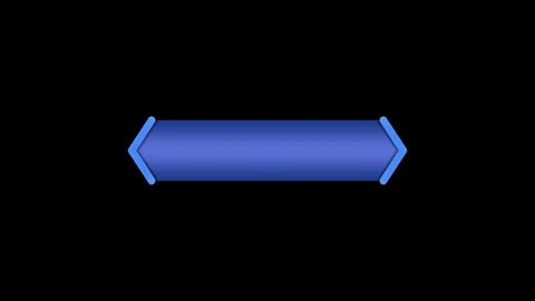 Blue lower third title bar animation with bold arrow edges opening and closing. Stock Footage 330366693
