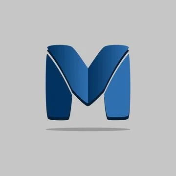 Blue m logo Stock Illustration