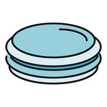 Blue macaron dessert candy bakery food icon Stock Illustration