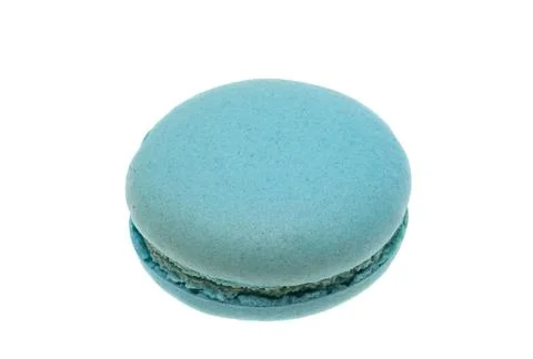Blue macaroon isolated Stock Photos