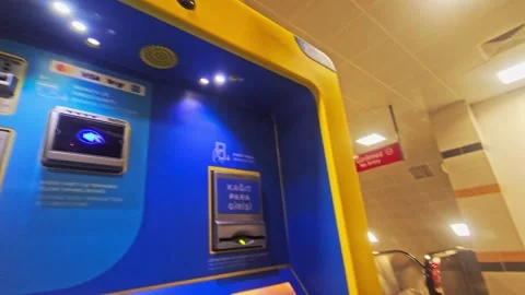 A blue machine with buttons. Stock Footage 282673853