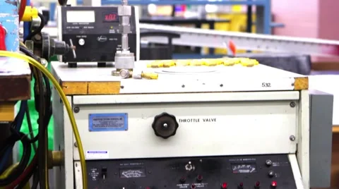 Blue machine close up Stock Footage 66766641