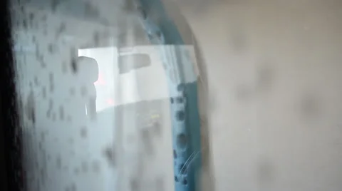 Blue machine from left side car washing Stock Footage 34633028