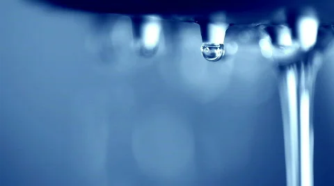 Blue macro dew 25 Stock Footage 350206