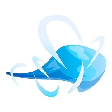 Blue magic aura with swirling effect is flying Stock Illustration