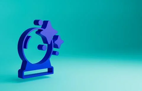 Blue Magic ball icon isolated on blue background. Crystal ball. Minimalism Stock Illustration