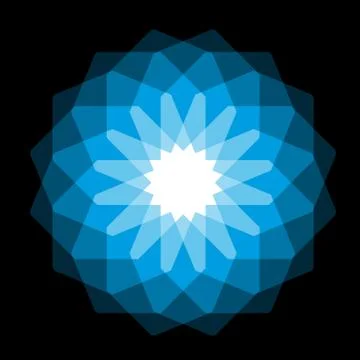 Blue magic circle Illustrazione stock