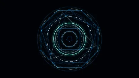 Blue Magic Circle Loading Screen Animation Loop Stock Footage 341348633