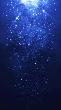 Blue magic dust with glowing falling star particles Illustration