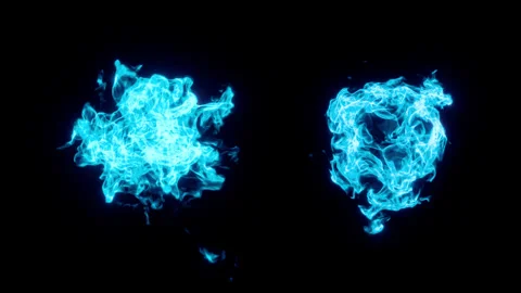 Blue Magic Flames. Stock Footage 281761476